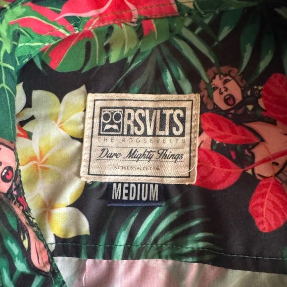 Roosevelt goonies, tropical button up - Picture 6 of 8